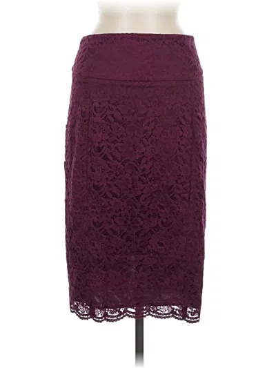 Pre-owned Express Formal Skirt In Burgundy
