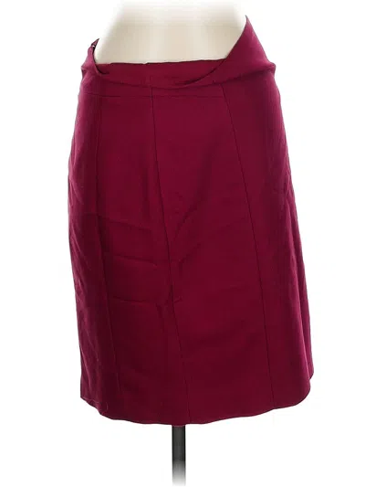 Pre-owned Express Formal Skirt In Burgundy