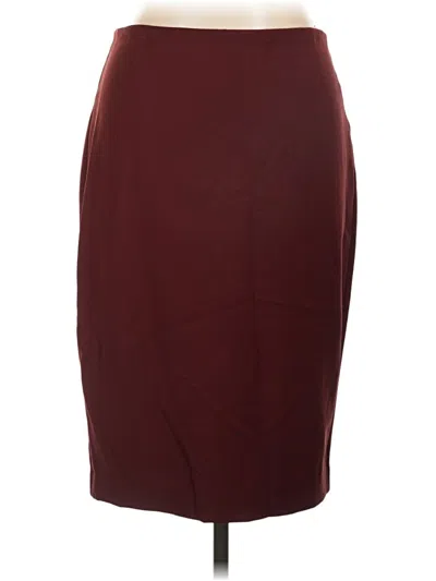 Pre-owned Express Formal Skirt In Burgundy
