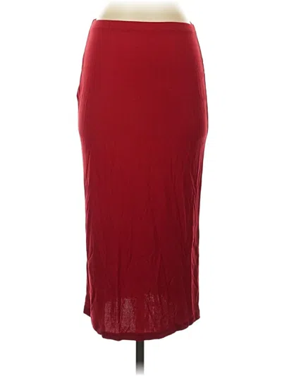 Pre-owned Express Formal Skirt In Burgundy