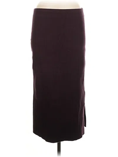 Pre-owned Express Formal Skirt In Burgundy