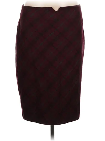 Pre-owned Express Formal Skirt In Burgundy