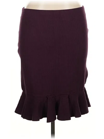 Pre-owned Express Formal Skirt In Burgundy