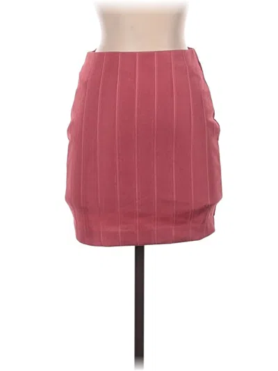 Pre-owned Express Formal Skirt In Burgundy
