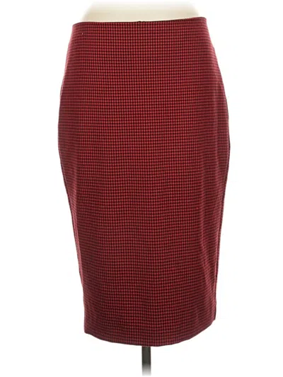Pre-owned Express Formal Skirt In Burgundy