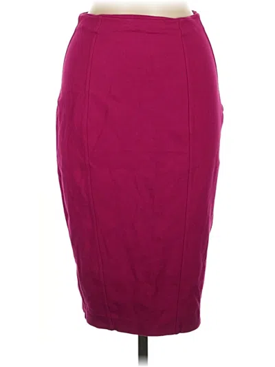 Pre-owned Express Formal Skirt In Burgundy