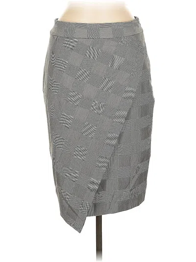 Pre-owned Express Formal Skirt In Gray