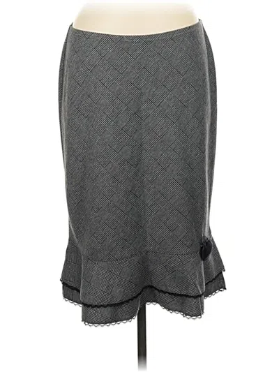 Pre-owned Express Formal Skirt In Gray