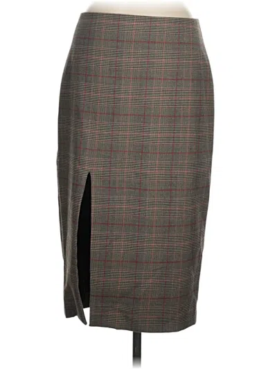 Pre-owned Express Formal Skirt In Gray