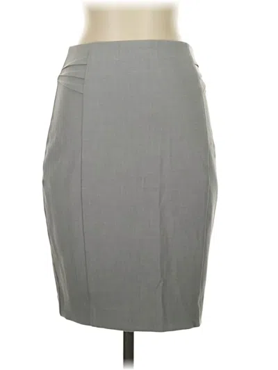 Pre-owned Express Formal Skirt In Gray