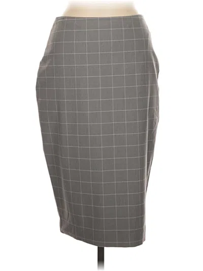 Pre-owned Express Formal Skirt In Gray