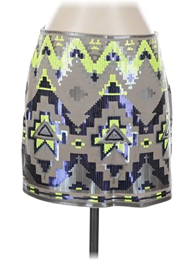 Pre-owned Express Formal Skirt In Green