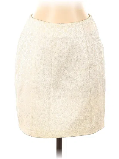 Pre-owned Express Formal Skirt In Ivory