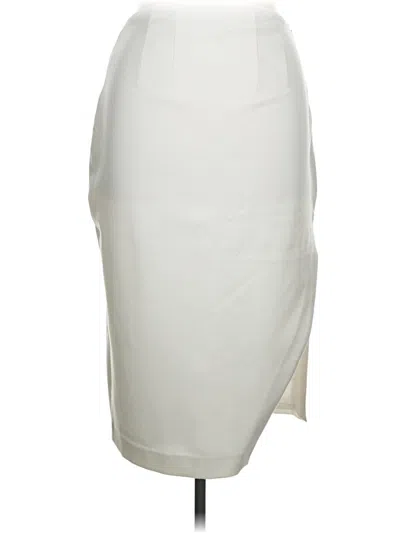 Pre-owned Express Formal Skirt In Ivory