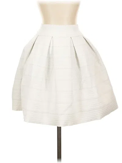 Pre-owned Express Formal Skirt In Ivory