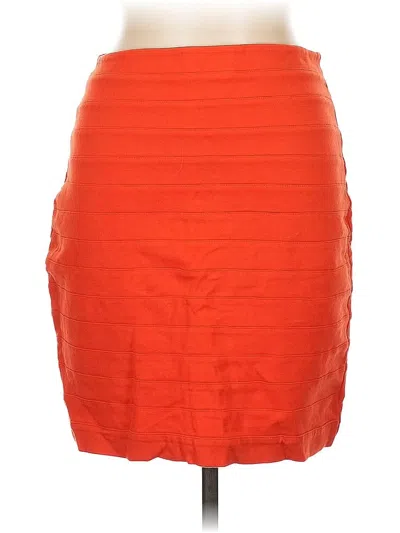 Pre-owned Express Formal Skirt In Orange