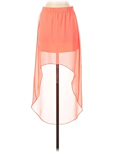 Pre-owned Express Formal Skirt In Orange