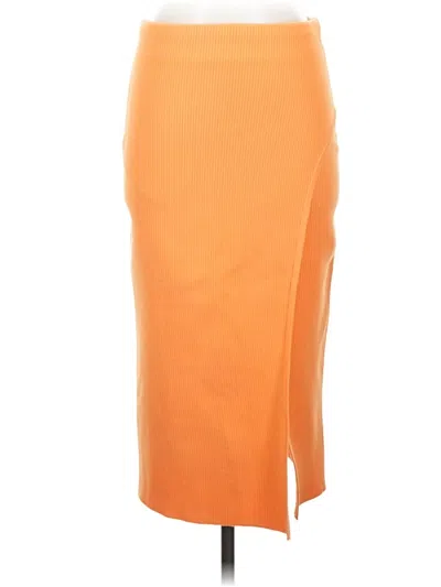 Pre-owned Express Formal Skirt In Orange