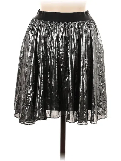 Pre-owned Express Formal Skirt In Silver