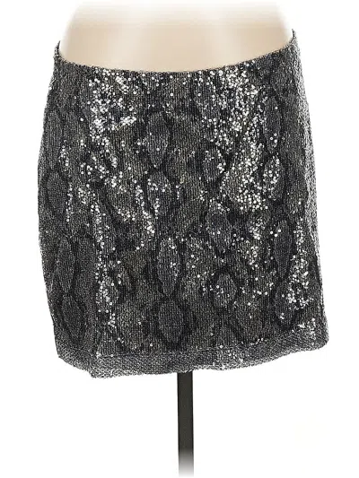 Pre-owned Express Formal Skirt In Silver
