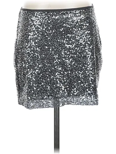 Pre-owned Express Formal Skirt In Silver