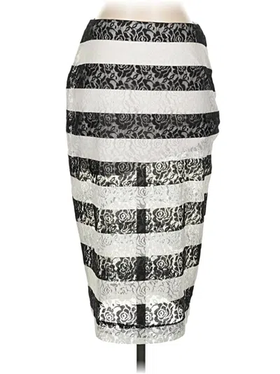 Pre-owned Express Formal Skirt In Silver