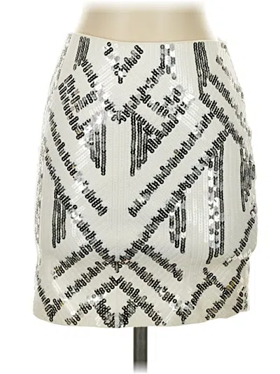Pre-owned Express Formal Skirt In Silver