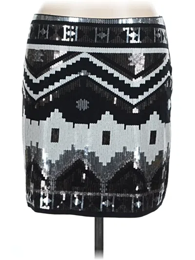 Pre-owned Express Formal Skirt In Silver