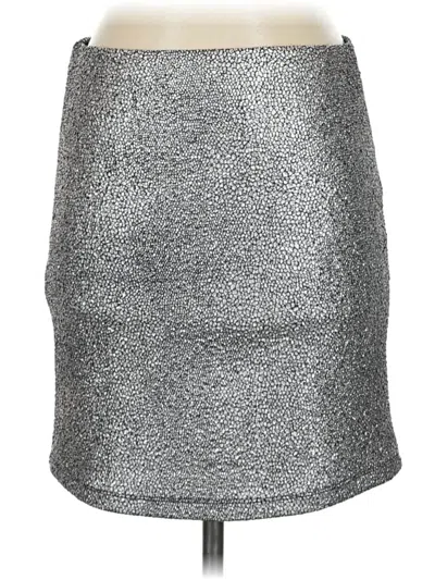 Pre-owned Express Formal Skirt In Silver