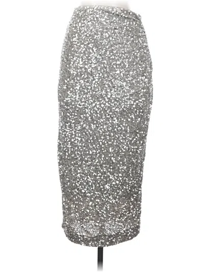 Pre-owned Express Formal Skirt In Silver