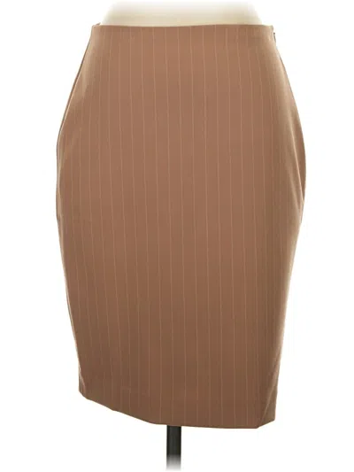 Pre-owned Express Formal Skirt In Tan