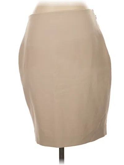 Pre-owned Express Formal Skirt In Tan