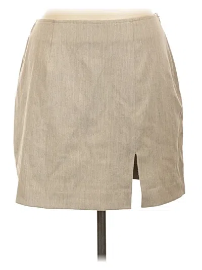 Pre-owned Express Formal Skirt In Tan