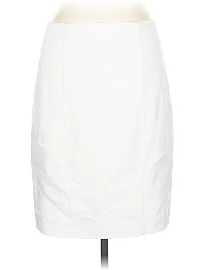 Pre-owned Express Formal Skirt In White