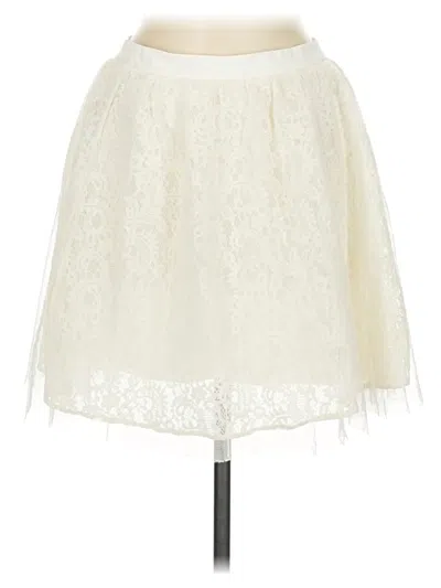 Pre-owned Express Formal Skirt In White