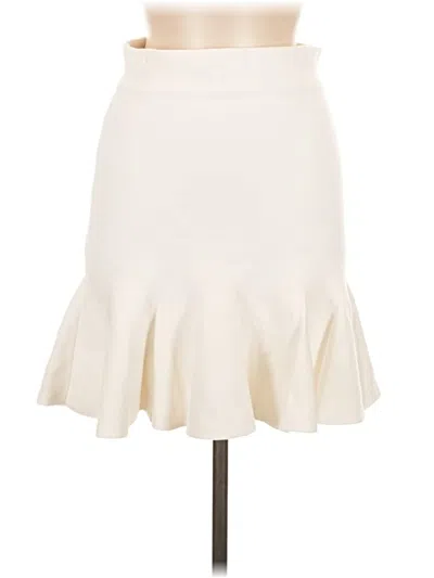 Pre-owned Express Formal Skirt In White