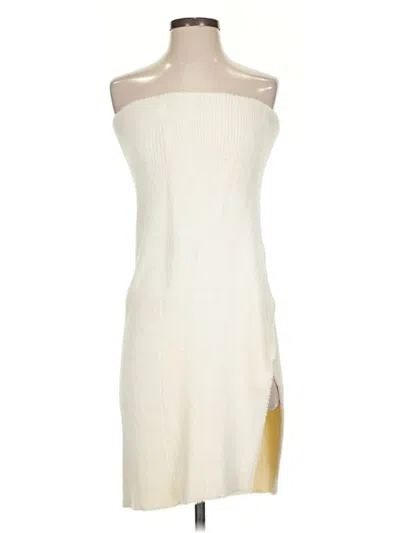Pre-owned Express Formal Skirt In White