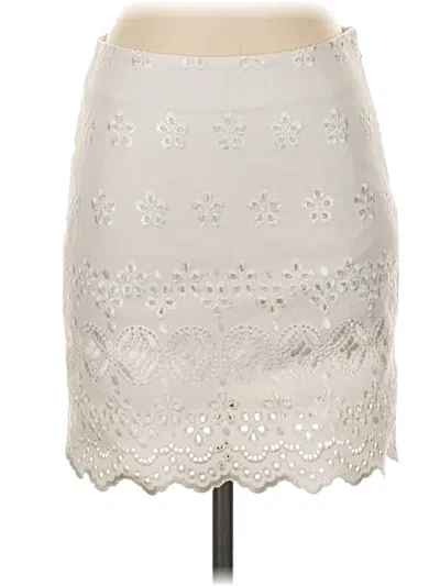 Pre-owned Express Formal Skirt In White