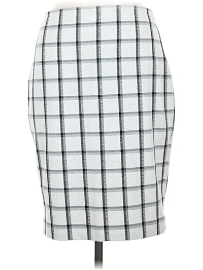 Pre-owned Express Formal Skirt In White