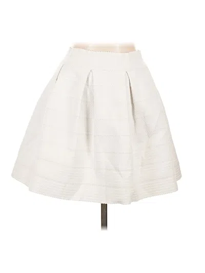 Pre-owned Express Formal Skirt In White