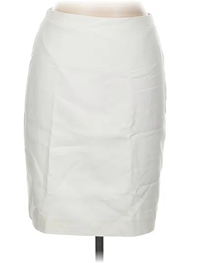 Pre-owned Express Formal Skirt In White