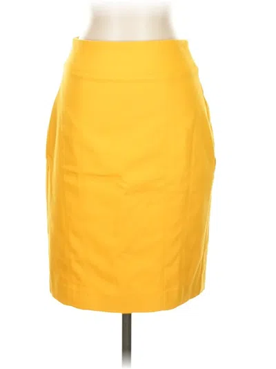 Pre-owned Express Formal Skirt In Yellow