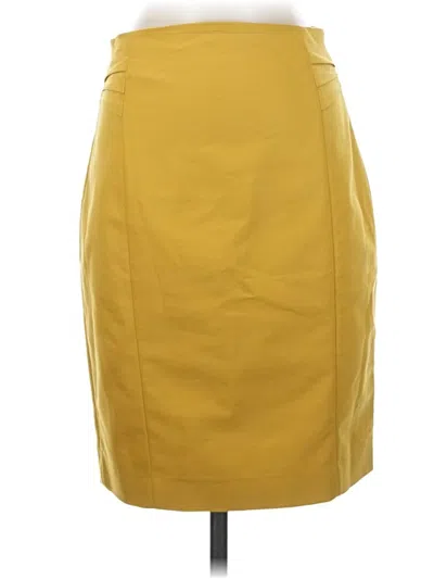 Pre-owned Express Formal Skirt In Yellow