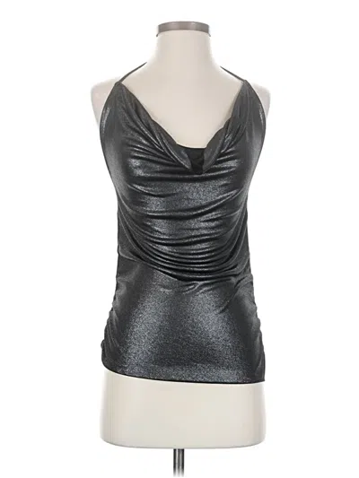 Pre-owned Express Halter Top Silver Cowl Neck Tops