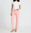 Express High Waisted Straight Ankle Pant In Pink