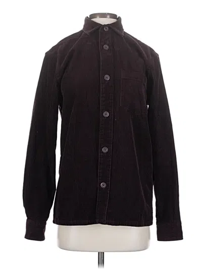 Pre-owned Express Jacket In Burgundy