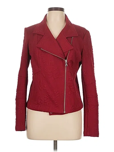 Pre-owned Express Jacket In Burgundy