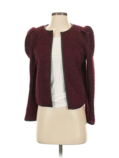 Pre-owned Express Jacket In Burgundy