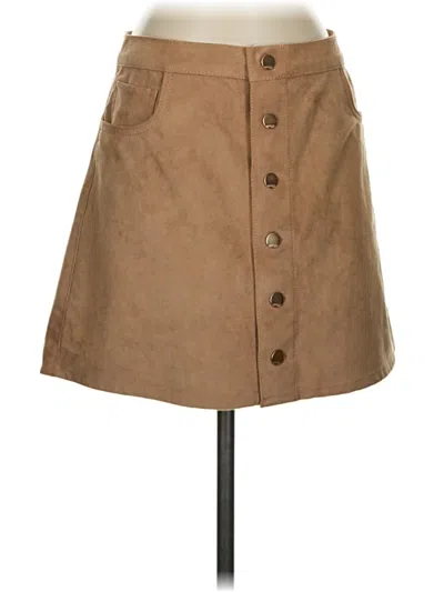 Pre-owned Express Jeans Casual Skirt In Tan