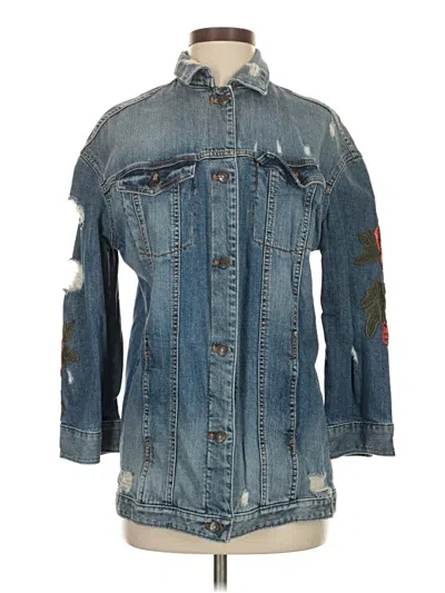 Pre-owned Express Jeans Denim Jacket In Blue